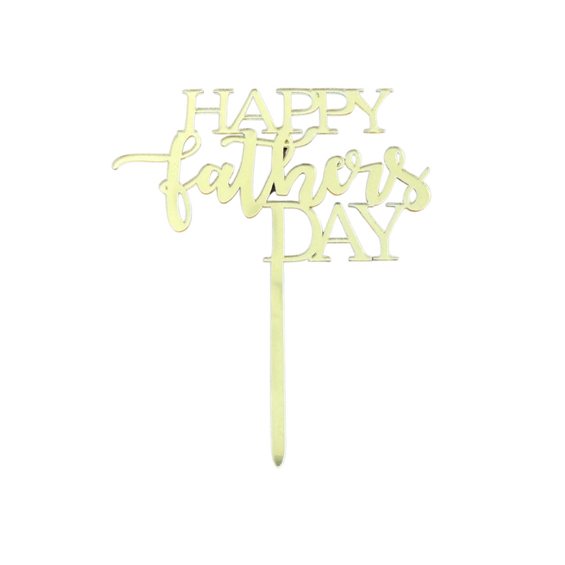 Happy Father's Day Gold Topper
