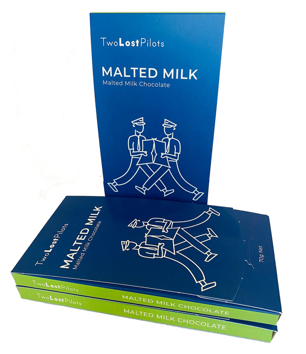 Malted Milk Chocolate by TWO LOST PILOTS, 70g